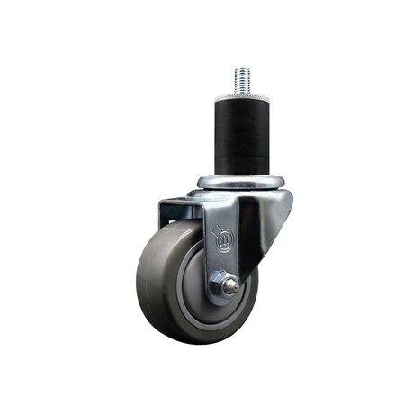 Service Caster 3'' SS Gray Poly Wheel Swivel 1-3/4'' Expanding Stem Caster SCC-SSEX20S314-PPUB-134